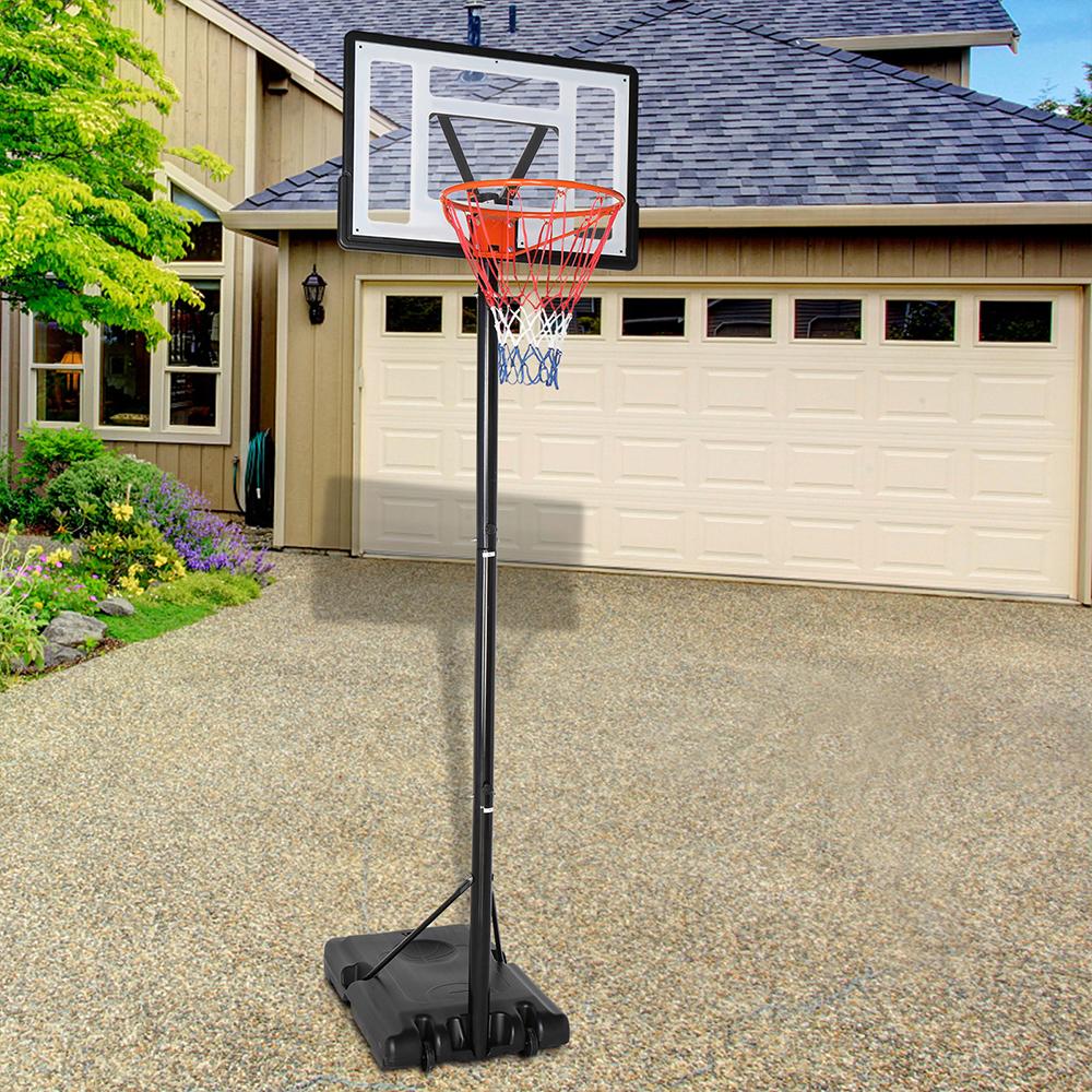 UBesGoo Kids Youth Portable Basketball Hoop, 6.9'-10' Height Adjustable Basketball Goal Stand, with 34 Inch PVC Backboard