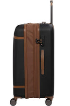 Quaint 31" Hardside Checked 8 Wheel Expandable Spinner, Black with Almond Trim