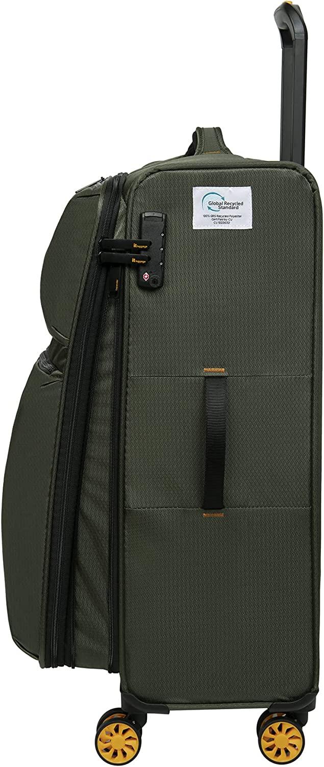 Lykke 28" Softside Checked 8 Wheel Spinner, Rifle Green