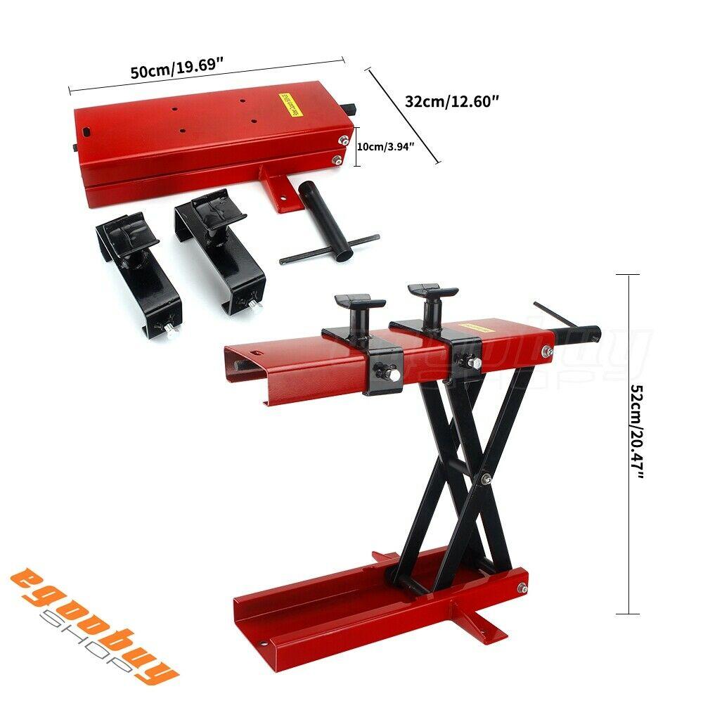 1100 LB Universal ATVs Motorcycles Center Scissor Lift Jack Hoist Stand 9.5-50cm