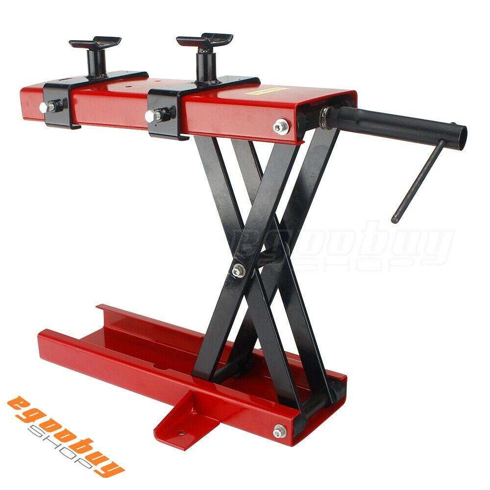 1100 LB Universal ATVs Motorcycles Center Scissor Lift Jack Hoist Stand 9.5-50cm
