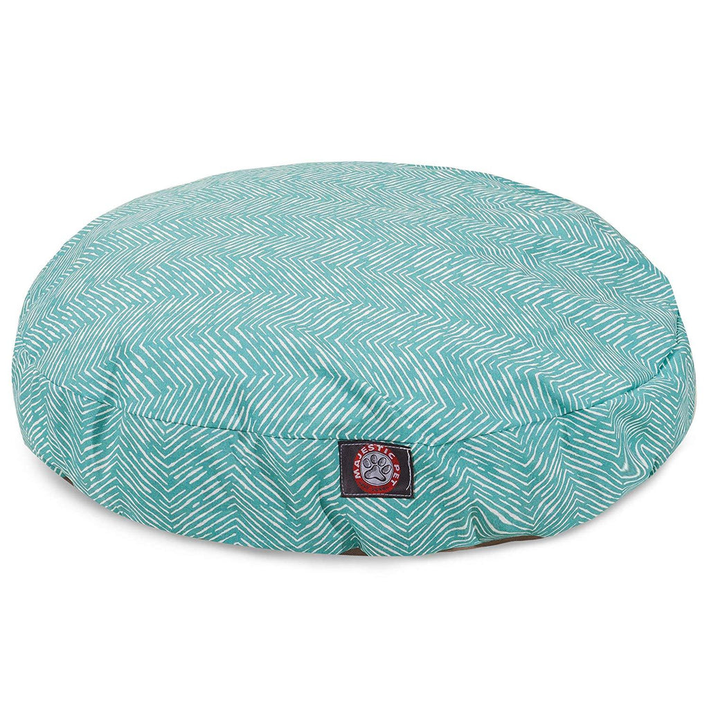Majestic Pet Teal Native Medium Round Indoor Outdoor Pet Dog Bed with Removable Washable Cover Products