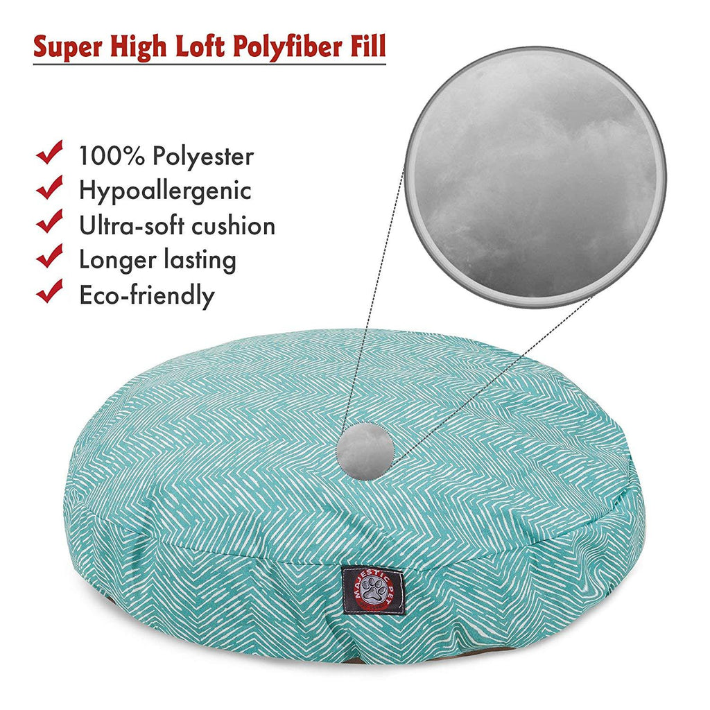 Majestic Pet Teal Native Medium Round Indoor Outdoor Pet Dog Bed with Removable Washable Cover Products
