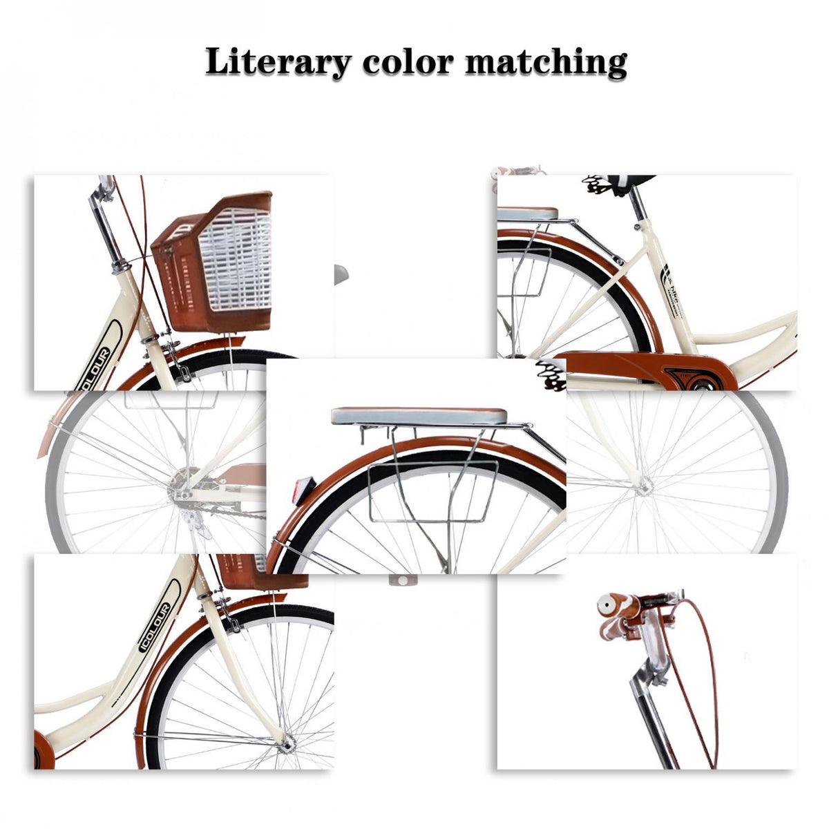 AUSPUM 26 Inches Classic Bicycle Retro Bicycle Suitable for Men and Women