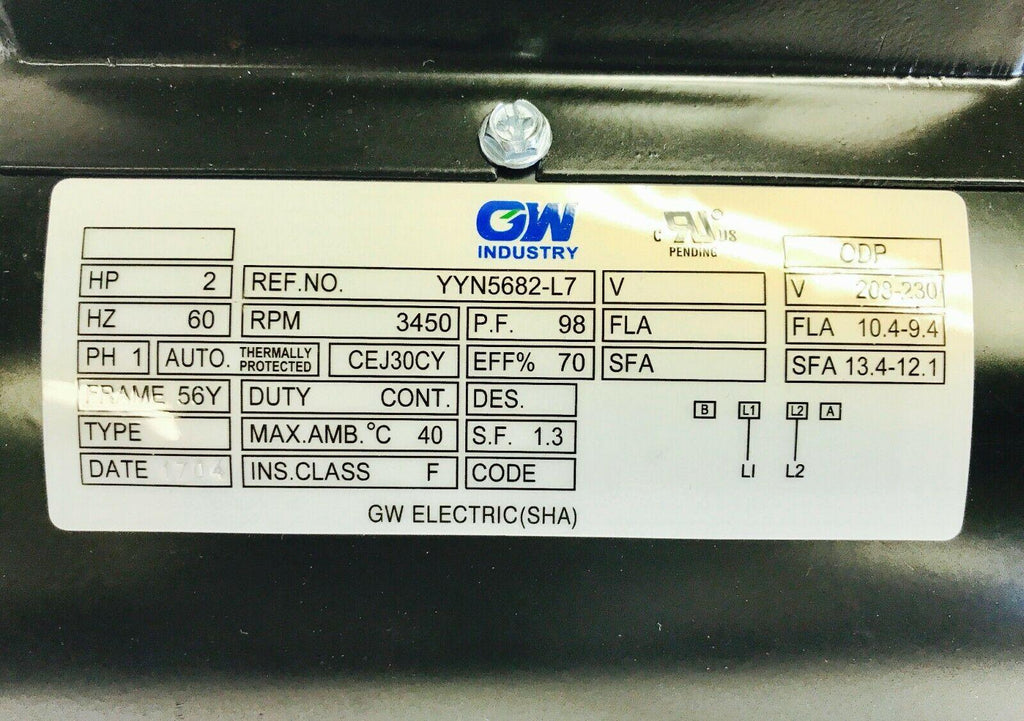 gw refurbished 56y frame square flange pool pump motor 1hp 1.5hp 2hp