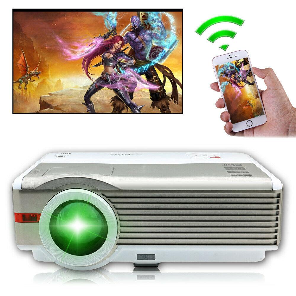 8000lm android wifi projector blue-tooth 1080p movie tv airplay miracast ktv bar