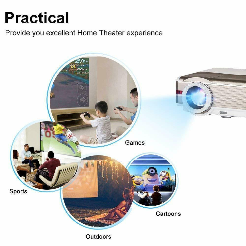 8000lm android wifi projector blue-tooth 1080p movie tv airplay miracast ktv bar