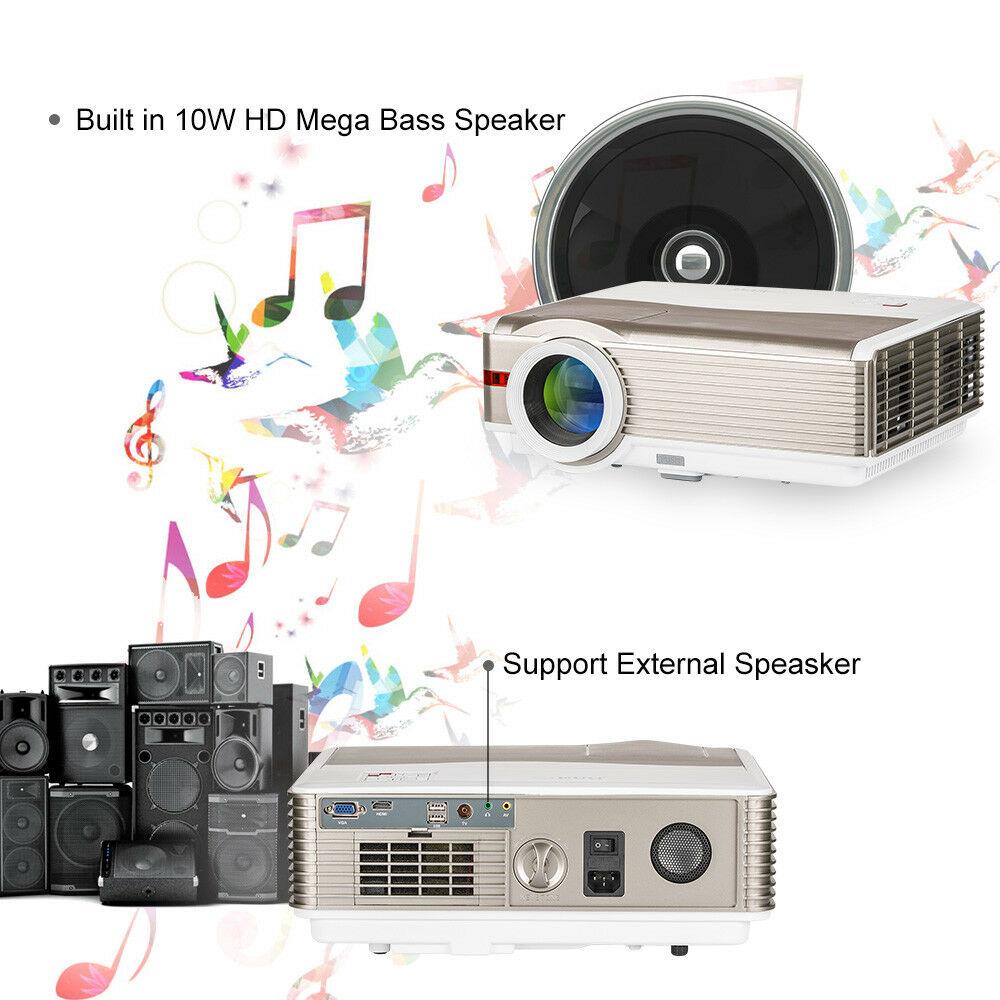 8000lm android wifi projector blue-tooth 1080p movie tv airplay miracast ktv bar