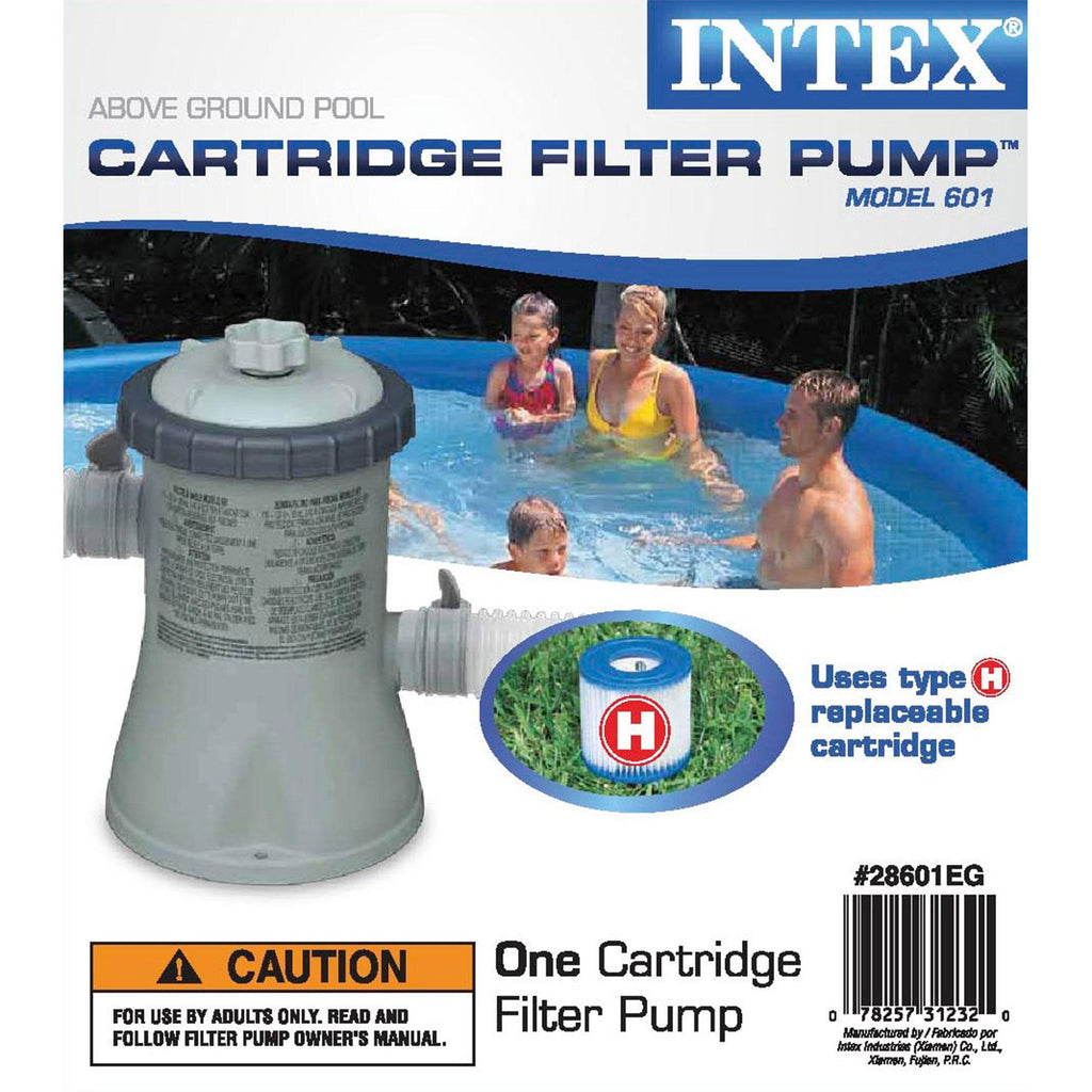 intex 12 ft x 30 in steel frame pool | cover | filter pump | h cartridge 2 pack