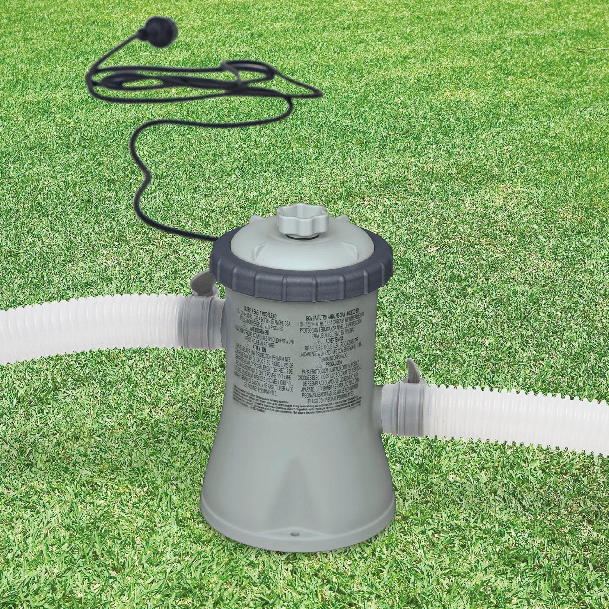 intex 12 ft x 30 in steel frame pool | cover | filter pump | h cartridge 2 pack