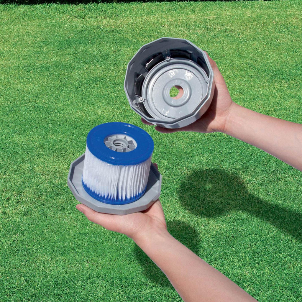 intex 12 ft x 30 in steel frame pool | cover | filter pump | h cartridge 2 pack