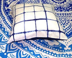 Black &amp; White Square Pillow, Tie Dye Cushions, Decorative Cotton Throw, Shibori Pillow Cases, Outdoor Cushion Cover 16x16, Bohemian Pillow Shams (50)