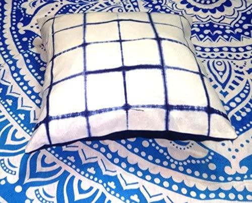 Black &amp; White Square Pillow, Tie Dye Cushions, Decorative Cotton Throw, Shibori Pillow Cases, Outdoor Cushion Cover 16x16, Bohemian Pillow Shams (50)