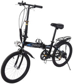 Urban Commuters for Adult Men Women Student,Leisure 20in 7 Speed City Folding Mini Compact Bike Bicycle with Headlight,44T Chainring,Alloy Handlebars,Outdoor Road Bike Mountain Bike for Men Women