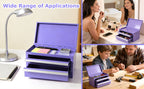 Mini Steel Tool Box with Drawers - Small Tool Chest for Small Item StoraOrganizer - Portable Metal Toolbox Organizer with Tool Drawer (mini purple)