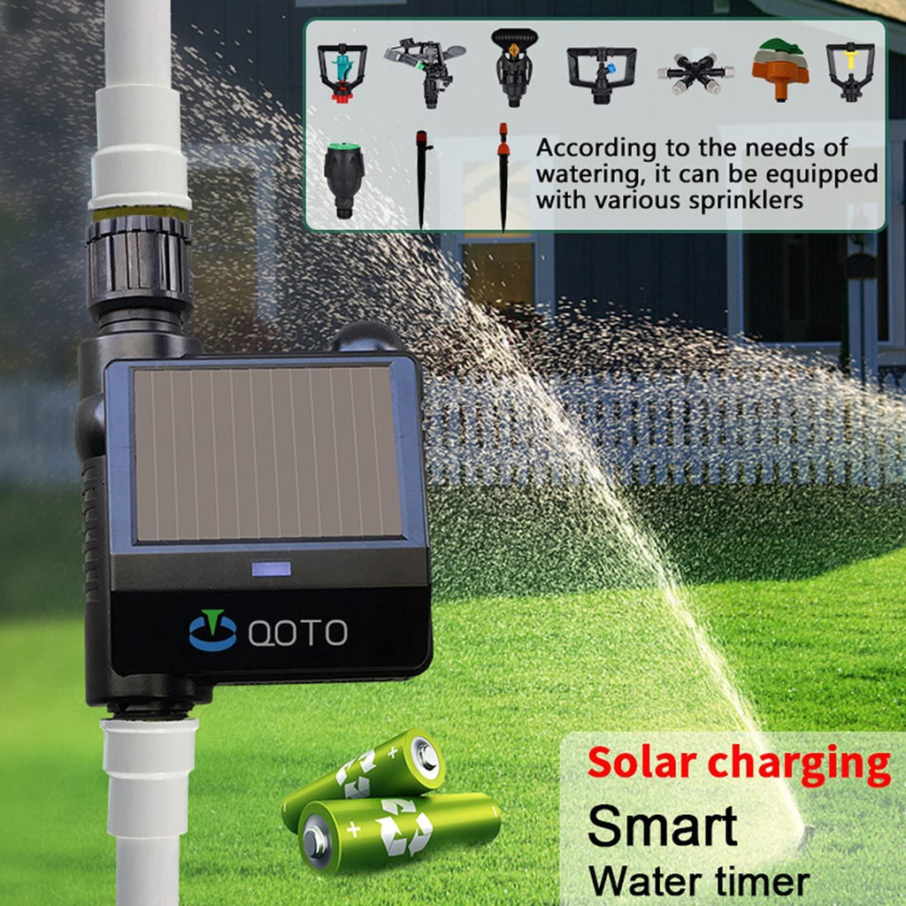 Sprinkler Timer,Wireless Smart Water Timer,Using Cloud Contronl Technology Hose Timer for Garden Hose, Outdoor Faucet, Drip Irrigation and Lawn Watering System,Waterproof Grade IP66 （Black）