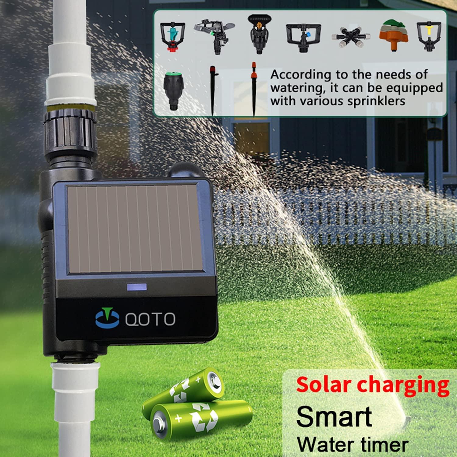 Sprinkler Timer,Wireless Smart Water Timer,Using Cloud Contronl Technology Hose Timer for Garden Hose, Outdoor Faucet, Drip Irrigation and Lawn Watering System,Waterproof Grade IP66 （Black）