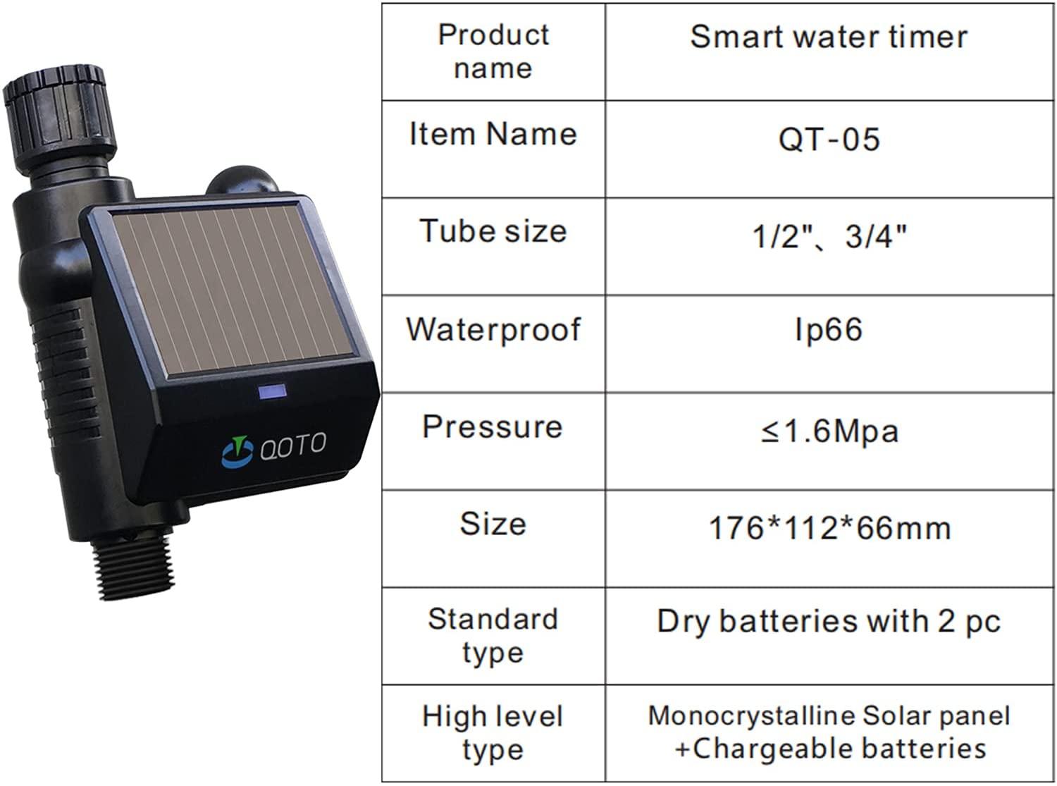 Sprinkler Timer,Wireless Smart Water Timer,Using Cloud Contronl Technology Hose Timer for Garden Hose, Outdoor Faucet, Drip Irrigation and Lawn Watering System,Waterproof Grade IP66 （Black）