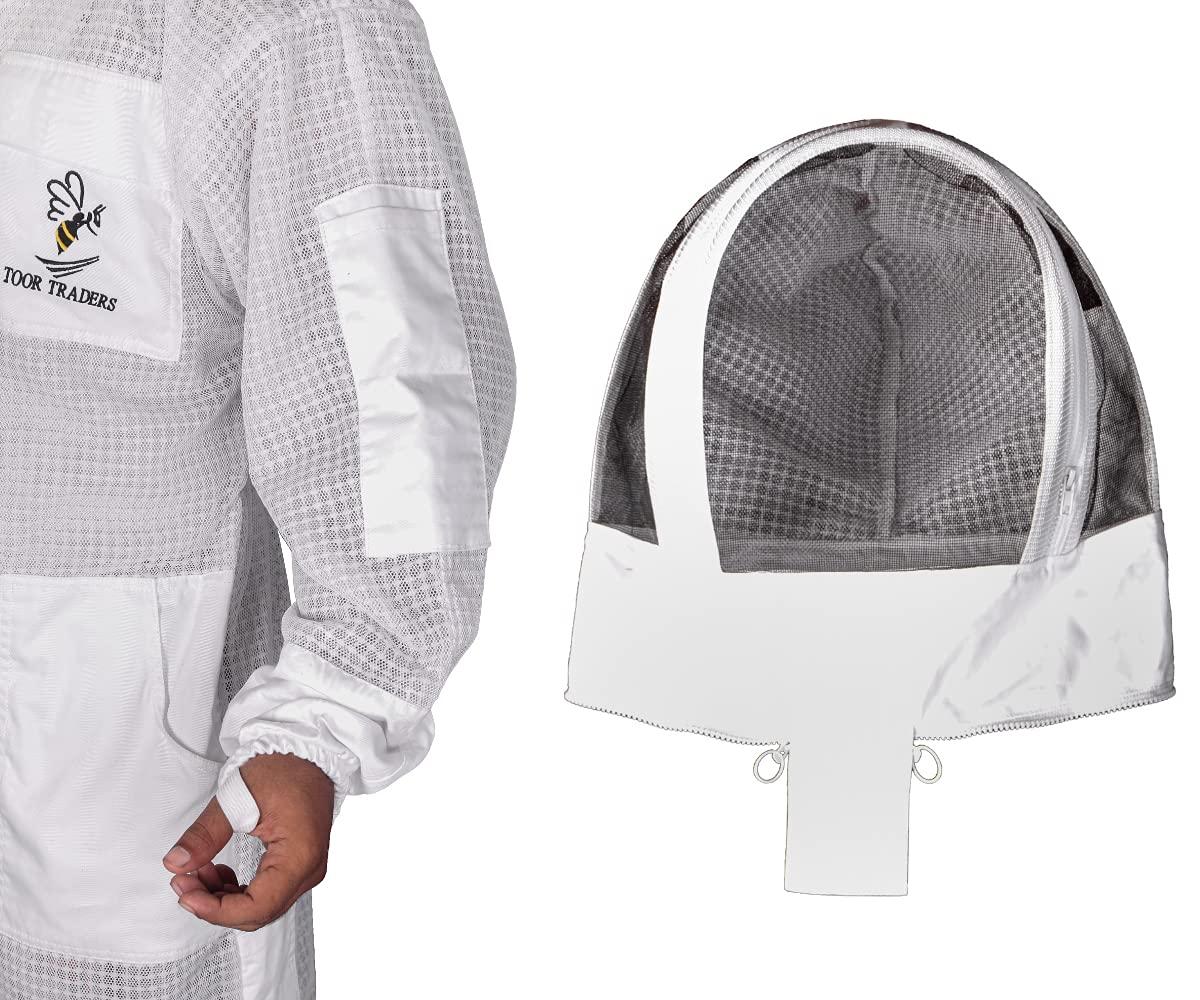 toor traders 3 layers mesh ventilated ultra breeze bee suit with fencing veil hood beekeeping hat - bee suits for men &amp; women professional &amp; beginner beekeeper.