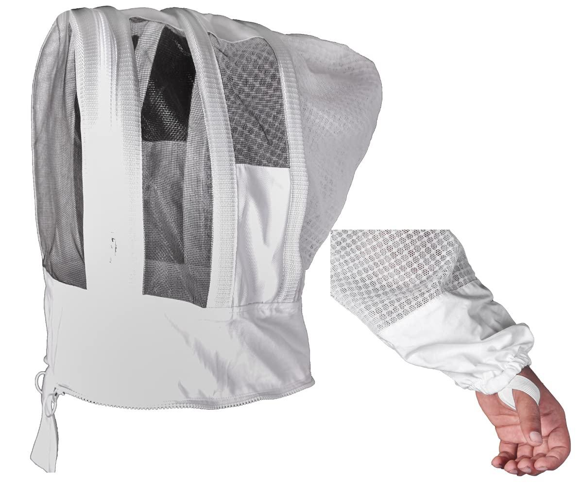 toor traders 3 layers mesh ventilated ultra breeze bee suit with fencing veil hood beekeeping hat - bee suits for men &amp; women professional &amp; beginner beekeeper.