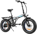 ANCHEER 20" 4.0 Fat Tire Electric Dirt Bikes, 20 inch 48V 500 Watt Adults Electric Bicycles Folding Ebike 12.5Ah 600Wh Battery LCD Display, Electric Beach Cuiser Snow Bike