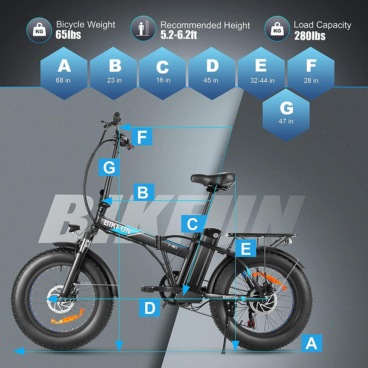 ANCHEER 20" 4.0 Fat Tire Electric Dirt Bikes, 20 inch 48V 500 Watt Adults Electric Bicycles Folding Ebike 12.5Ah 600Wh Battery LCD Display, Electric Beach Cuiser Snow Bike