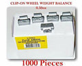 1000 Pcs ZN CLIP-ON Wheel Weight  0.50oz 1/2 oz AWZ0.50 OZ Zing Led Free