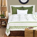 C&amp;F Home ique Embroidered Tropical Palm Tree Full/Queen Quilt Cotton Lightweight Coastal Beach Bedspread Coverlet