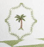 C&amp;F Home ique Embroidered Tropical Palm Tree Full/Queen Quilt Cotton Lightweight Coastal Beach Bedspread Coverlet
