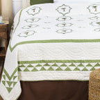C&amp;F Home ique Embroidered Tropical Palm Tree Full/Queen Quilt Cotton Lightweight Coastal Beach Bedspread Coverlet
