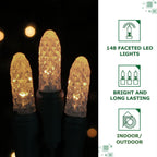 Fraser Hill Farm Christmas Giant Outdoor LED Lights, 4-Ft. Bethlehem Star in Pure White/Gold (51"H x 36"W)