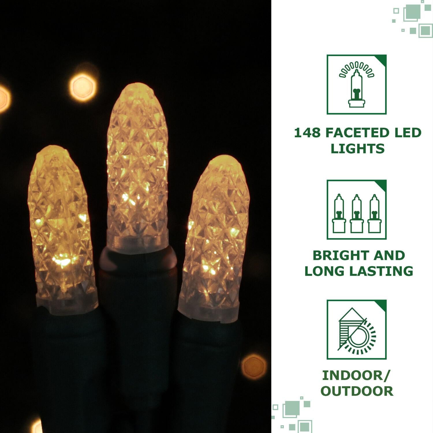 Fraser Hill Farm Christmas Giant Outdoor LED Lights, 4-Ft. Bethlehem Star in Pure White/Gold (51"H x 36"W)