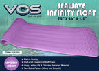 Vos 72 Inch Soft Wavy Foam UV Chlorine Protected Water Pool Float Lounger and Oasis Water Saddle Swimming Pool or Beach Float