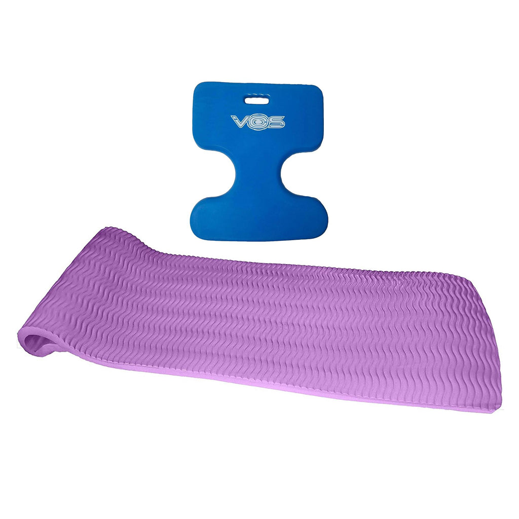 Vos 72 Inch Soft Wavy Foam UV Chlorine Protected Water Pool Float Lounger and Oasis Water Saddle Swimming Pool or Beach Float