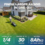 18" Electric Lawn Mower, 40V Self-Propelled Cordless Lawn Mower with 2x5.0Ah Batteries &amp; Charger, Brushless Motor, 2-in-1 Mulching &amp; Bagging, 6-Position Height Adjustment, for Small to Medium Yards