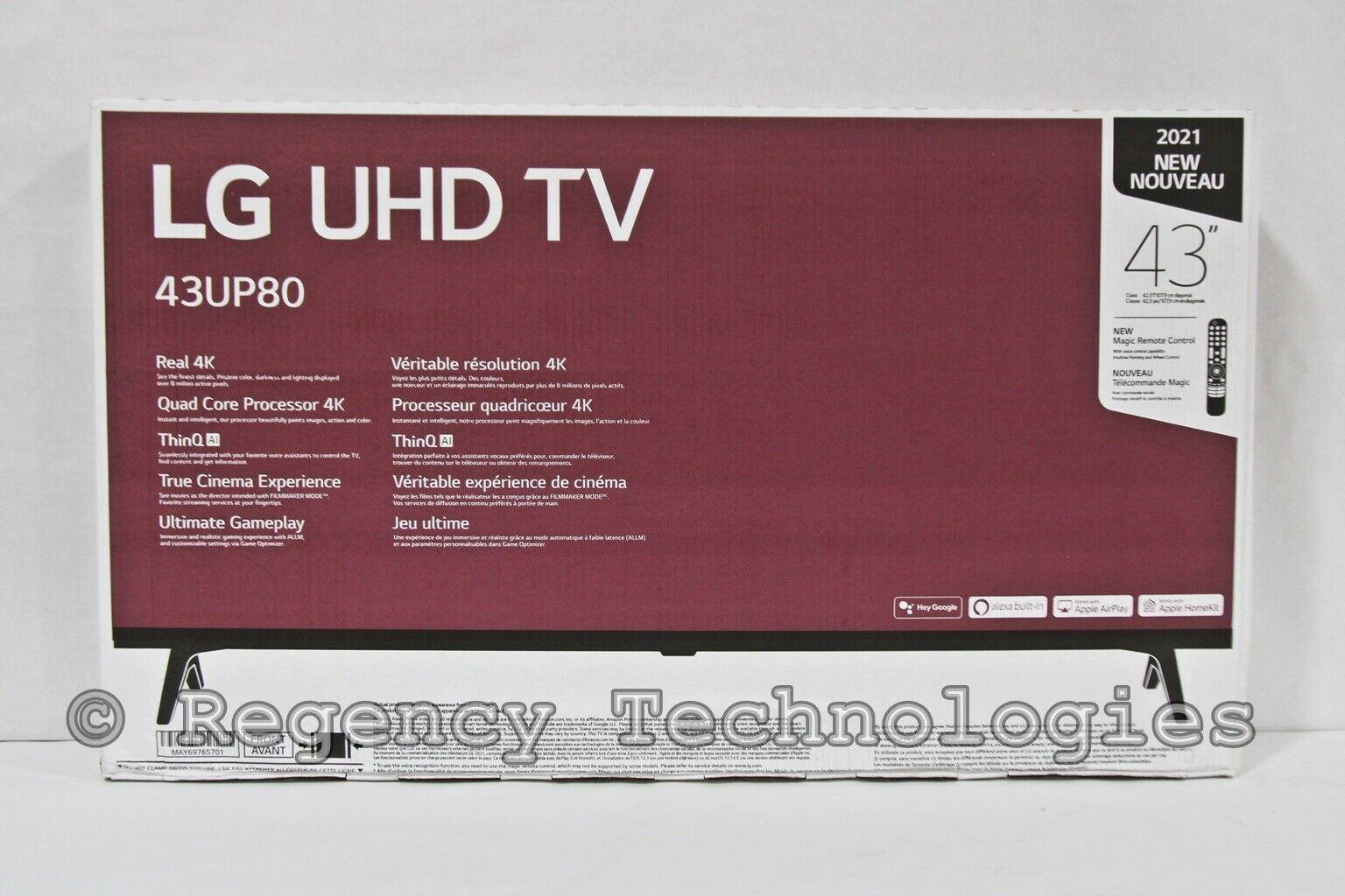 lg up8000 43" class hdr 4k uhd smart led tv | 43up8000pur | new