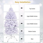 9 ft. Hinged Artificial Christmas Tree Premium Pine Tree 2132 Tips W/Metal Stand