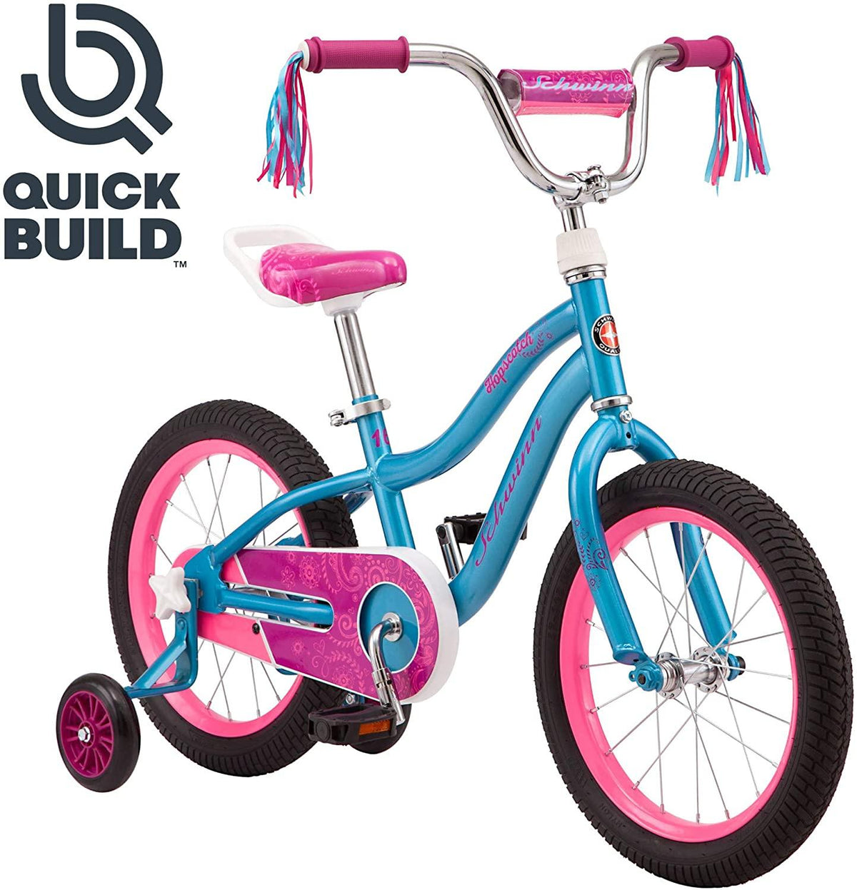 Schwinn Hopscotch  Build Kids Bike, 16-Inch Wheels, Smart Start Steel Frame, Easy Tool-Assembly, Teal