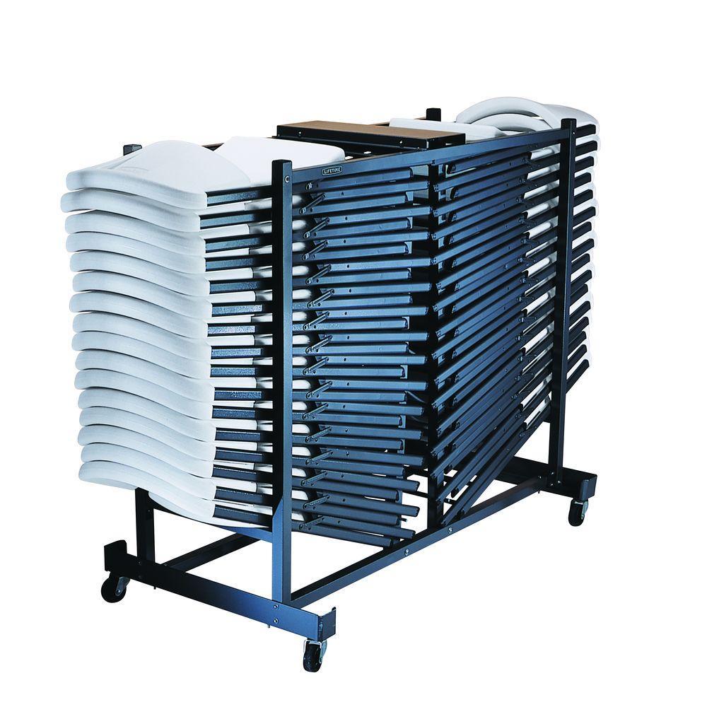 Commercial Chair Cart in Silver