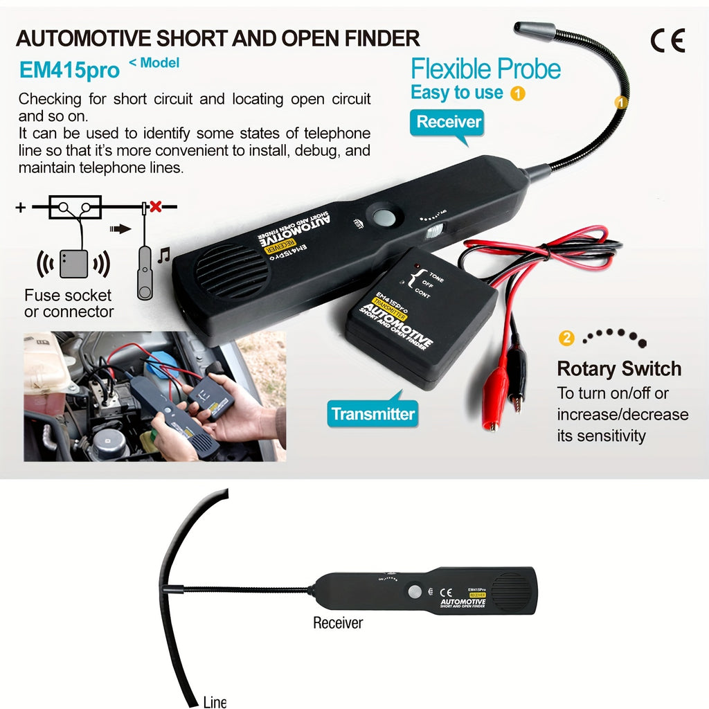 Car Automotive Short & Open Finder EM415PRO Car Short Circuit Detector Car Repair Tool Detector Track The Cables Or Wires