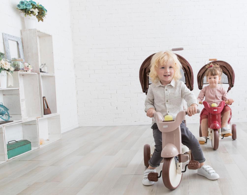 iimo 3-in-1 Foldable Tricycle with canopy (Comfort Brown)