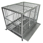 Brian Constance Heavy Duty Dog Crate CaKennel Metal Portable Easy to Move with Four Wheels and Tray,for Small, Medium, LarDog