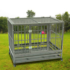 Brian Constance Heavy Duty Dog Crate CaKennel Metal Portable Easy to Move with Four Wheels and Tray,for Small, Medium, LarDog