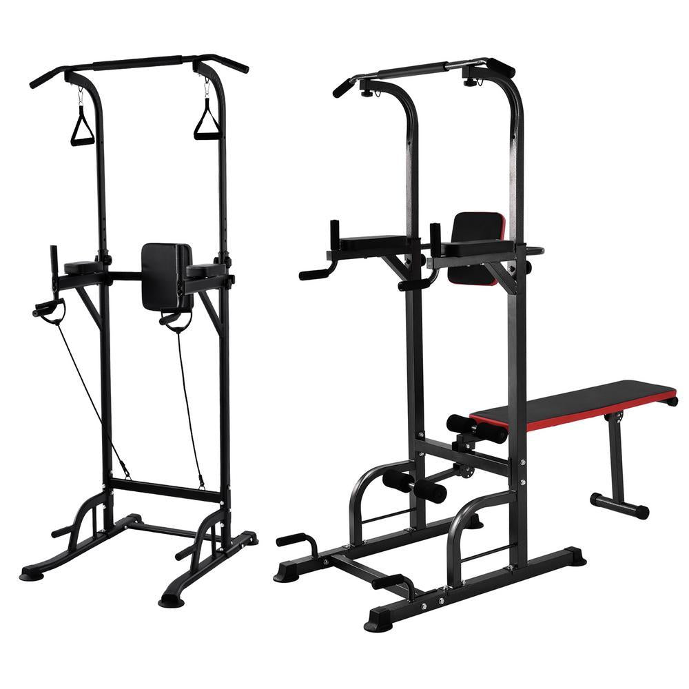 FIONWALM Power Tower Dip Station Pull-Up Bar Height Adjustable Multifunction Power Tower Exercise Equipment For Home Strength Training Fitness Upgraded 330LBS