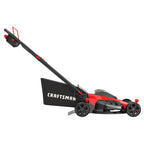V20 20 in Lawn Mower, 2 x 5Ah Batteries and 2 Chargers Included, High Effeciency Brushless Motor, Push Mower, Up to 50 Min of Runtime, Lightweight, Grass Bag, Low Profile (CMCMW220P2)