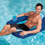 SwimWays Spring Float SunSeat Comfortable Summertime Relaxation Lounge Seat with Cup Holder for Water Pool Lake River Beach,