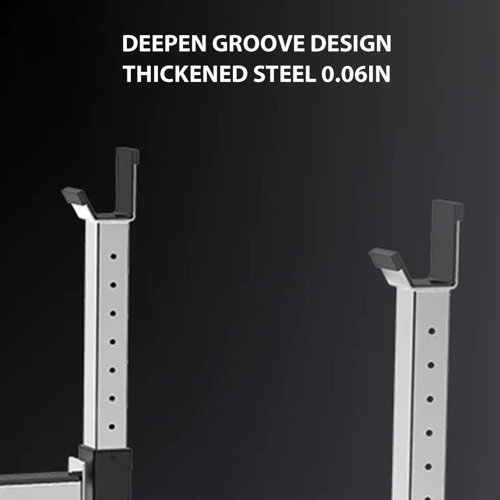 Barbell Rack 550LBS Max Load Adjustable Squat Stand Dipping Station