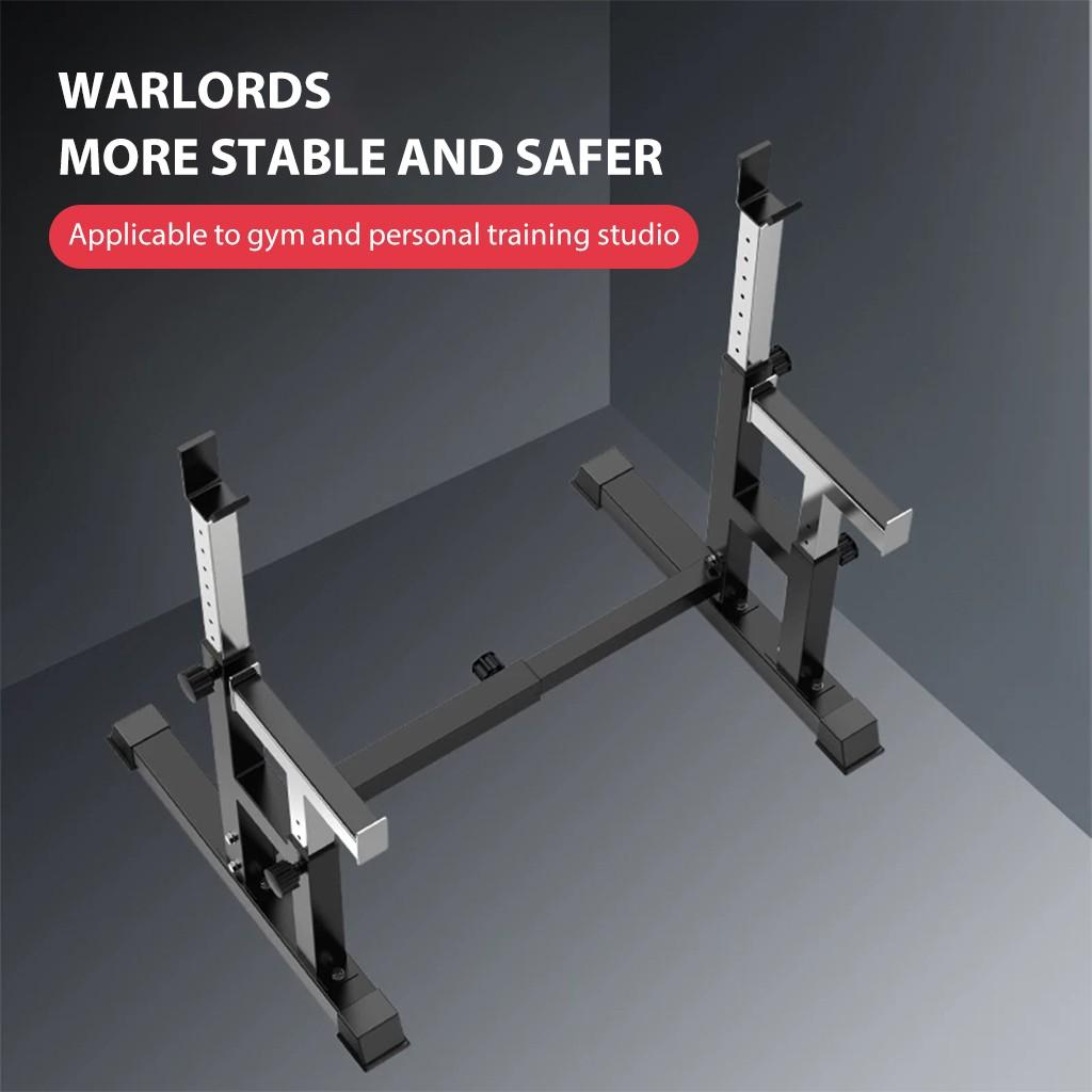 Baby Amor Barbell Rack 550 Lbs. Max Load Adjustable Squat Stand Dipping Station Weight Bench