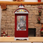 ZXYDD Christmas Decorations Round Cabin Snow Music Ornaments LED Lights Hotel Bar Family Living Room Set Props 23. 5 23. 5 54cm Christmas Ornament