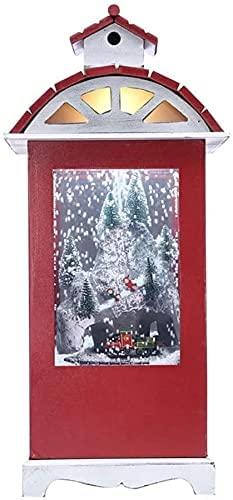 ZXYDD Christmas Decorations Round Cabin Snow Music Ornaments LED Lights Hotel Bar Family Living Room Set Props 23. 5 23. 5 54cm Christmas Ornament